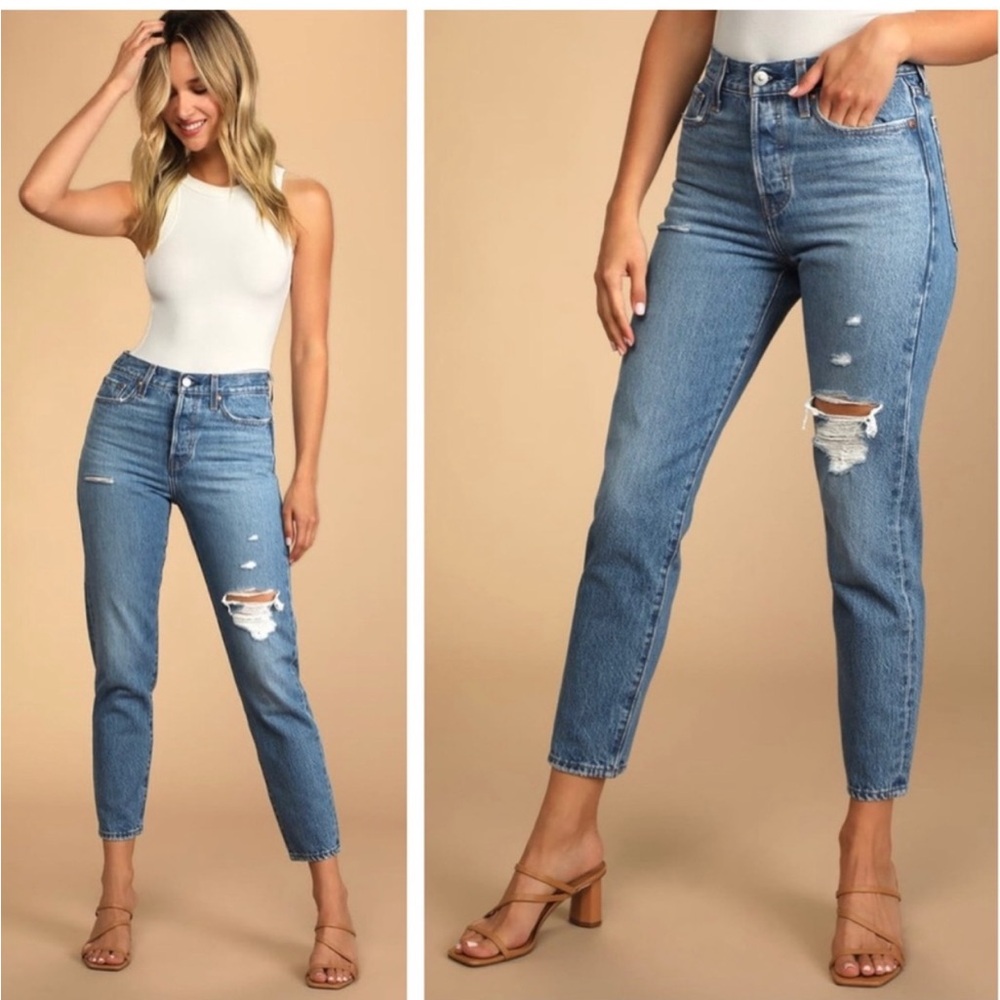 Levi’s Wedgie Icon High Rise Jeans in Athens Asleep Medium Wash - 24 - Picture 3 of 16